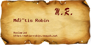 Mátis Robin névjegykártya